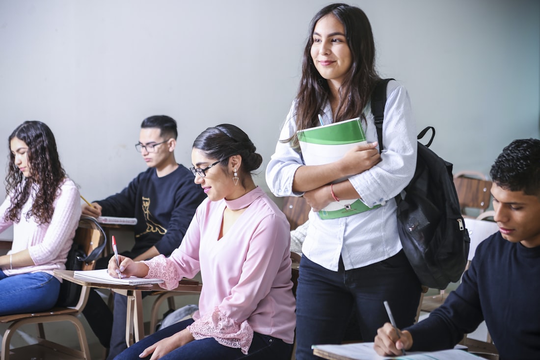 Students in a learning environment